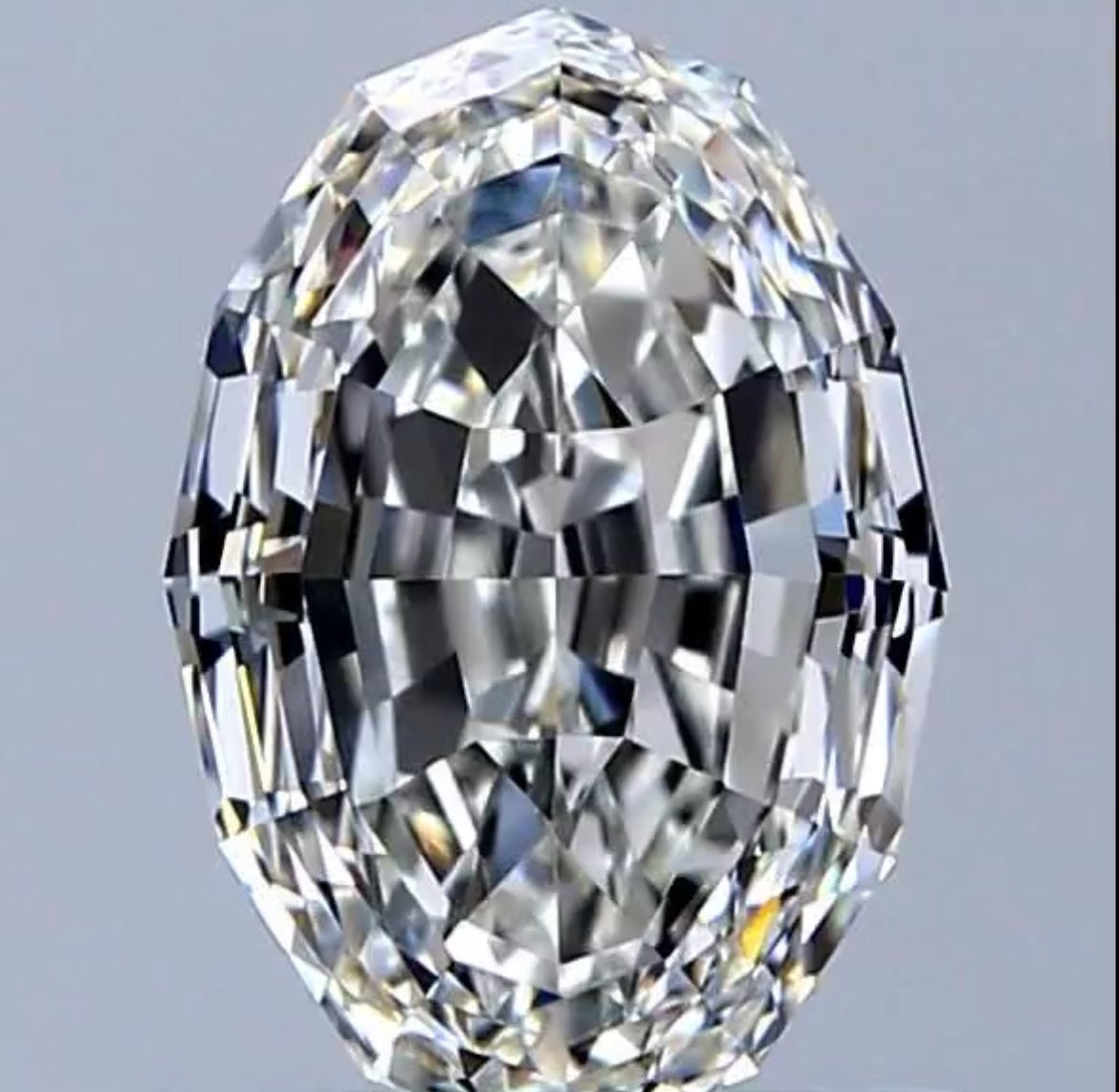 50% deposit 1Ct GIA oval Step cut natural white diamond