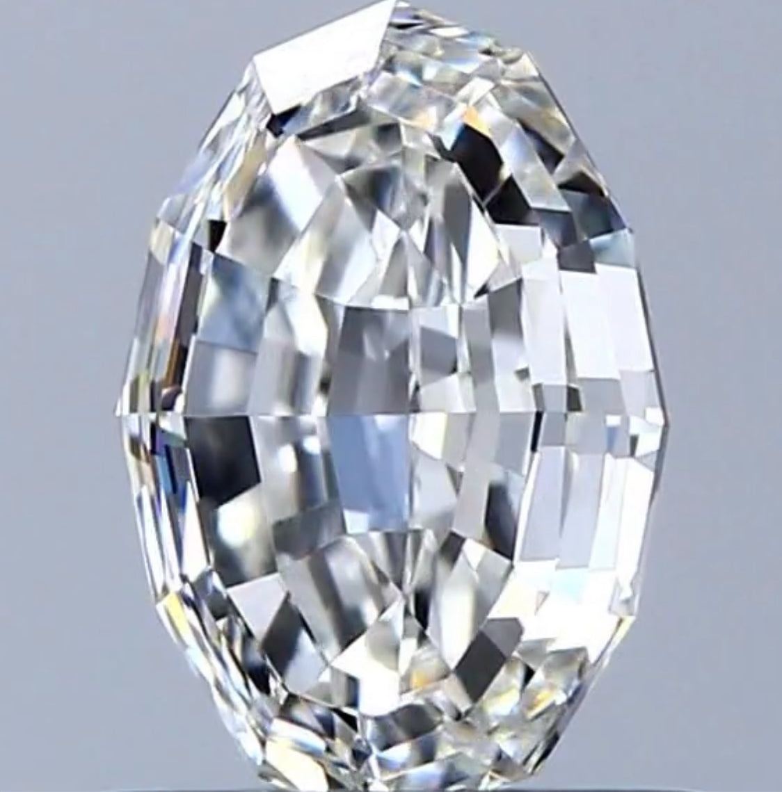 50% deposit 1Ct GIA oval Step cut natural white diamond